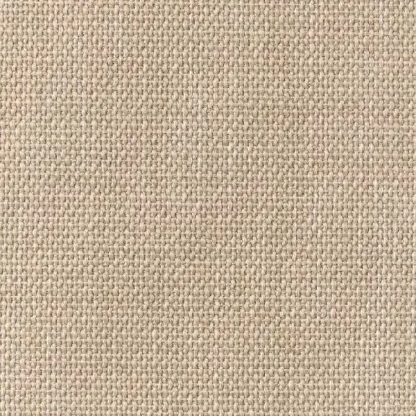 Close-up of light taupe textured woven fabric.