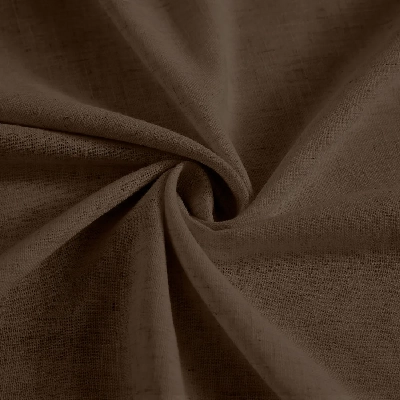 Twisted brown linen curtain fabric